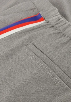 ALIX THE LABEL grijze wijde broek ladies woven coated herringbone pants grijs