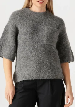 CLOSED grijze trui crew short sleeve grijs Discount