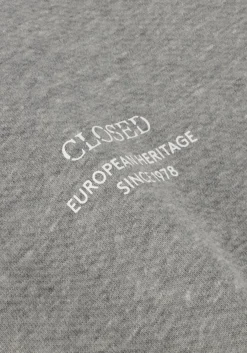 CLOSED grijze trui logo hoodie grijs New