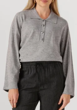 CO'COUTURE grijze trui mila polo knit grijs Clearance