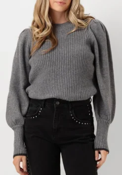 CO'COUTURE grijze trui row puff knit grijs Hot