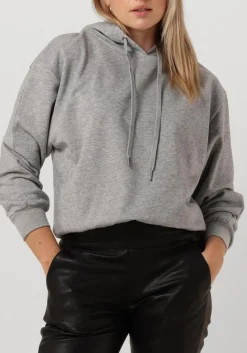 CO'COUTURE grijze trui solid choped hoodie grijs New