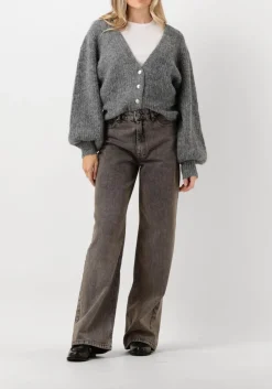 CO'COUTURE grijze vest corelie button knit grijs Hot