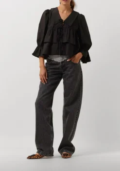 CO'COUTURE grijze wide jeans grey mix block long jeans grijs Online