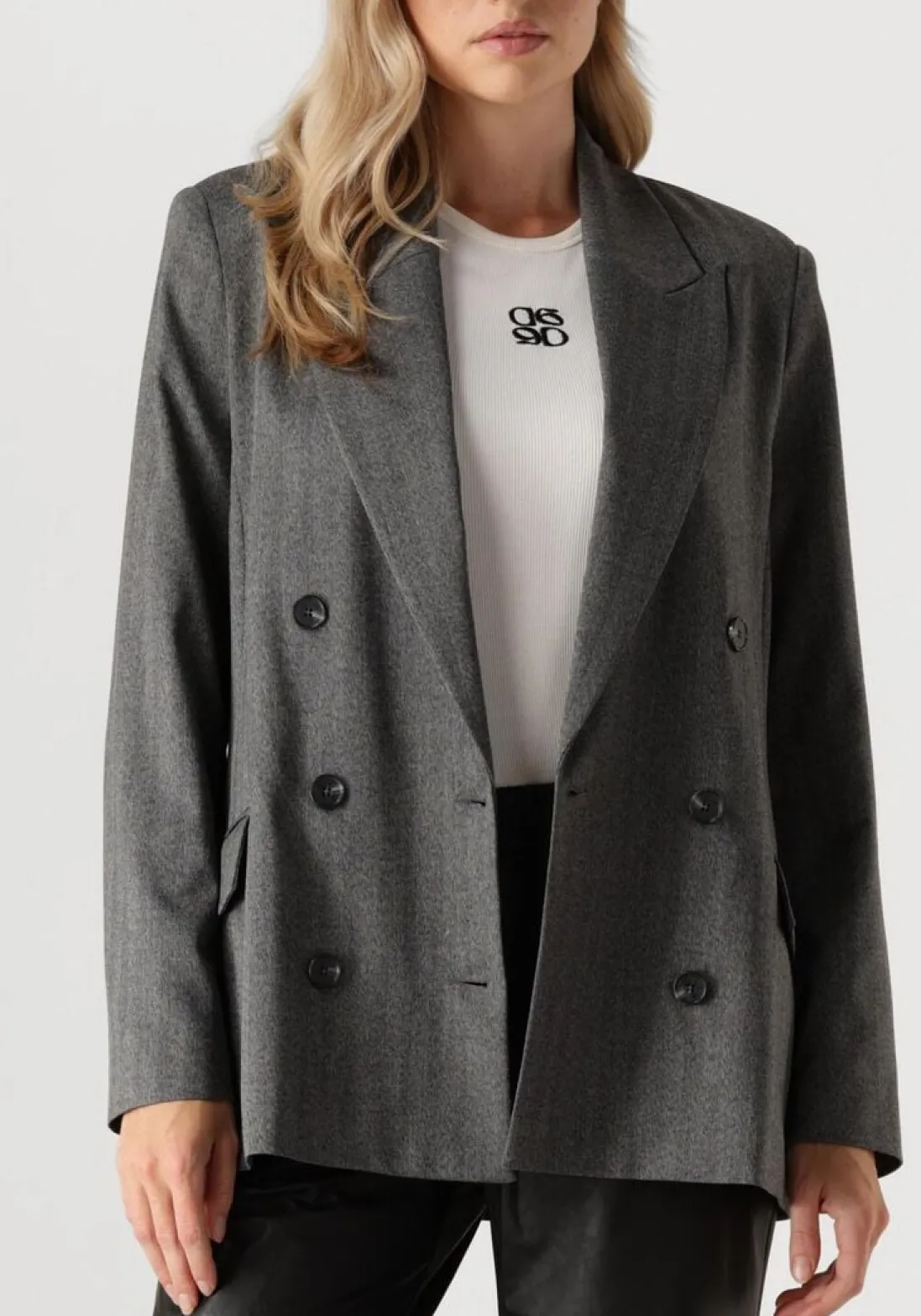 DANTE6 grijze blazer ceto herringbone blazer grijs Best