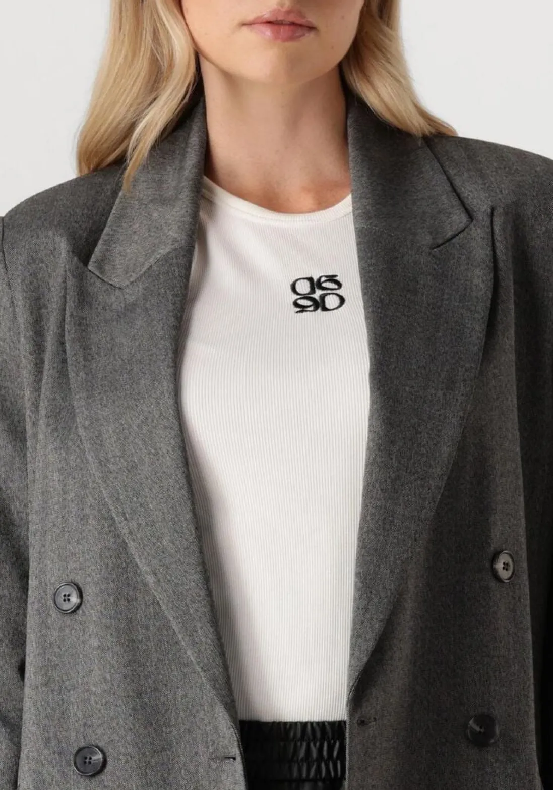 DANTE6 grijze blazer ceto herringbone blazer grijs Best