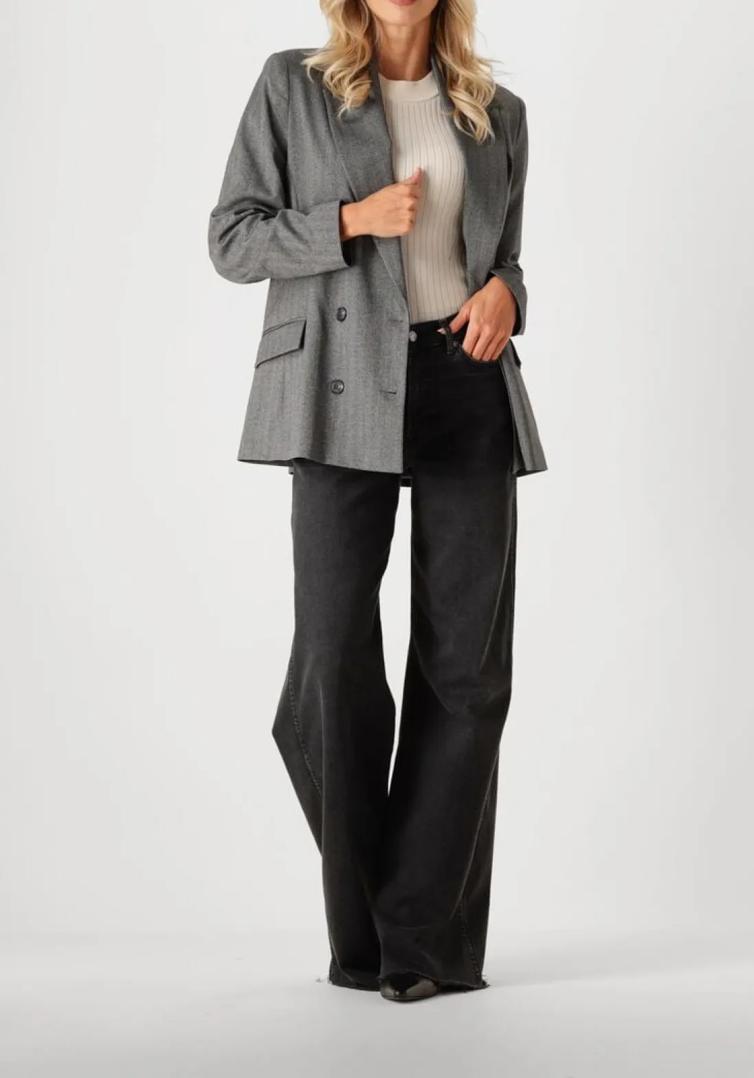 DANTE6 grijze blazer ceto herringbone blazer grijs Best