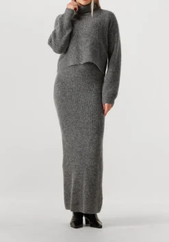 DANTE6 grijze maxirok suzy knitted long skirt grijs Sale