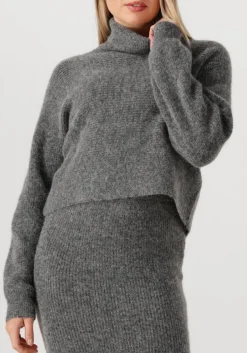 DANTE6 grijze trui yuria turtle neck sweater grijs Outlet
