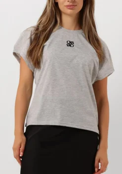 DANTE6 grijze t-shirt venour loose fit logo tee grijs Sale