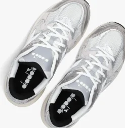 DIADORA grijze lage sneakers mesh combi runner grijs