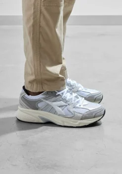 DIADORA grijze lage sneakers mesh combi runner grijs