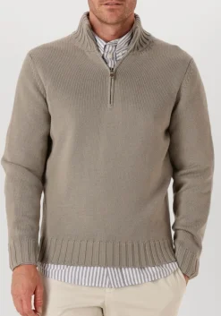 FILIPPO DE LAURENTIIS grijze trui mezza zip ml grijs Discount