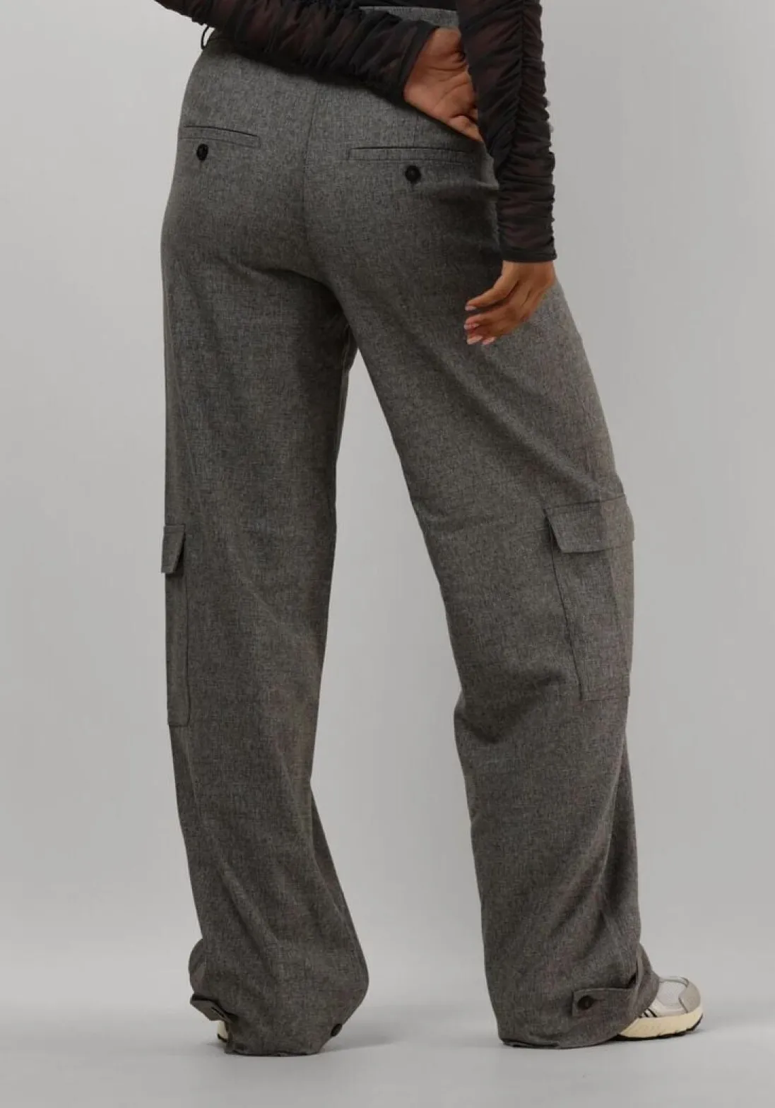 FIVEUNITS grijze cargobroeken sophia cargo strap 438 grijs