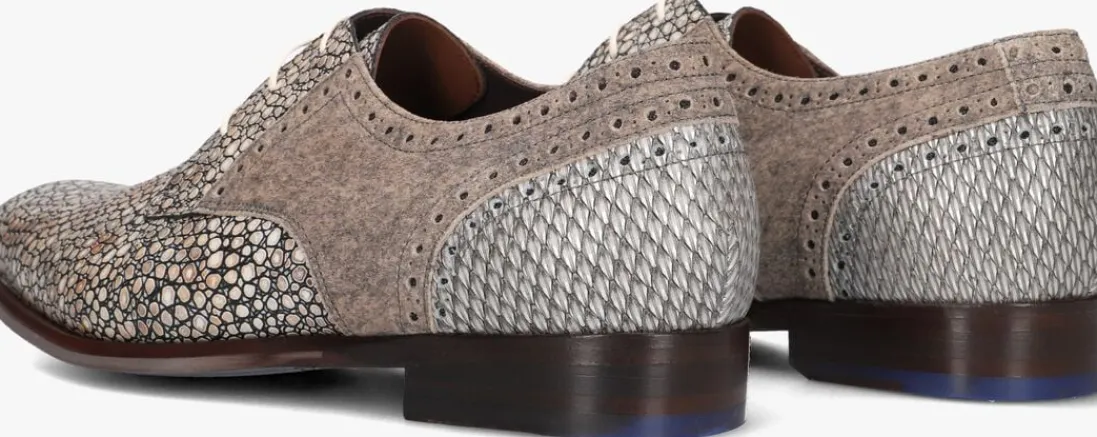 FLORIS VAN BOMMEL grijze nette schoenen sfm-30361 de stapper grijs New