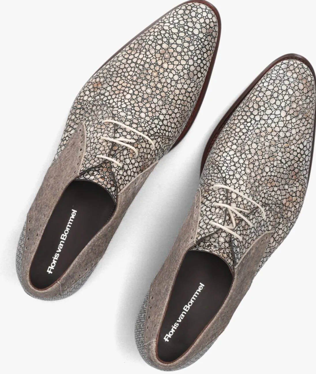 FLORIS VAN BOMMEL grijze nette schoenen sfm-30361 de stapper grijs New