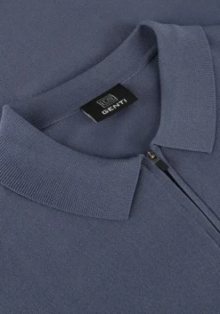 GENTI grijze polo polo zip ss k2053-1260 grijs Clearance
