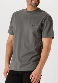 GENTI grijze t-shirt t-shirt ss j2040-1223 grijs
