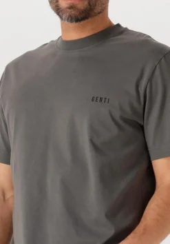 GENTI grijze t-shirt t-shirt ss j2040-1223 grijs
