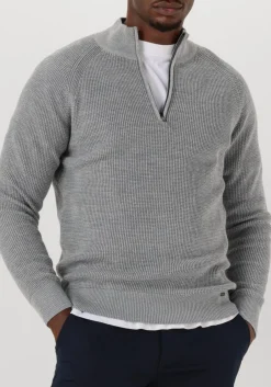GENTILUOMO grijze trui turtle zip grijs Hot
