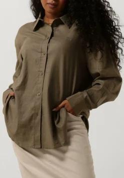 GESTUZ grijze blouses lizagz oz linen shirt grijs