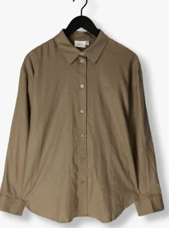 GESTUZ grijze blouses lizagz oz linen shirt grijs