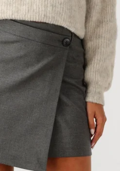 GESTUZ grijze minirok gzpaula melange mw wrap skirt grijs Discount