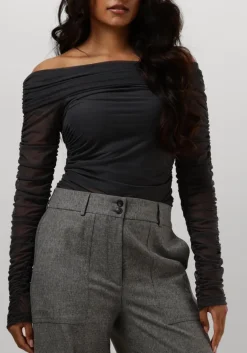 GESTUZ grijze top messigz offshoulder grijs Online