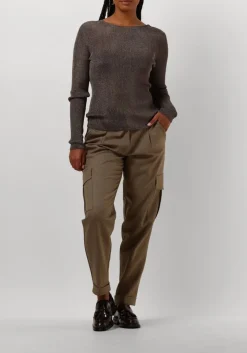 GESTUZ grijze t-shirt silvigz deep back blouse grijs