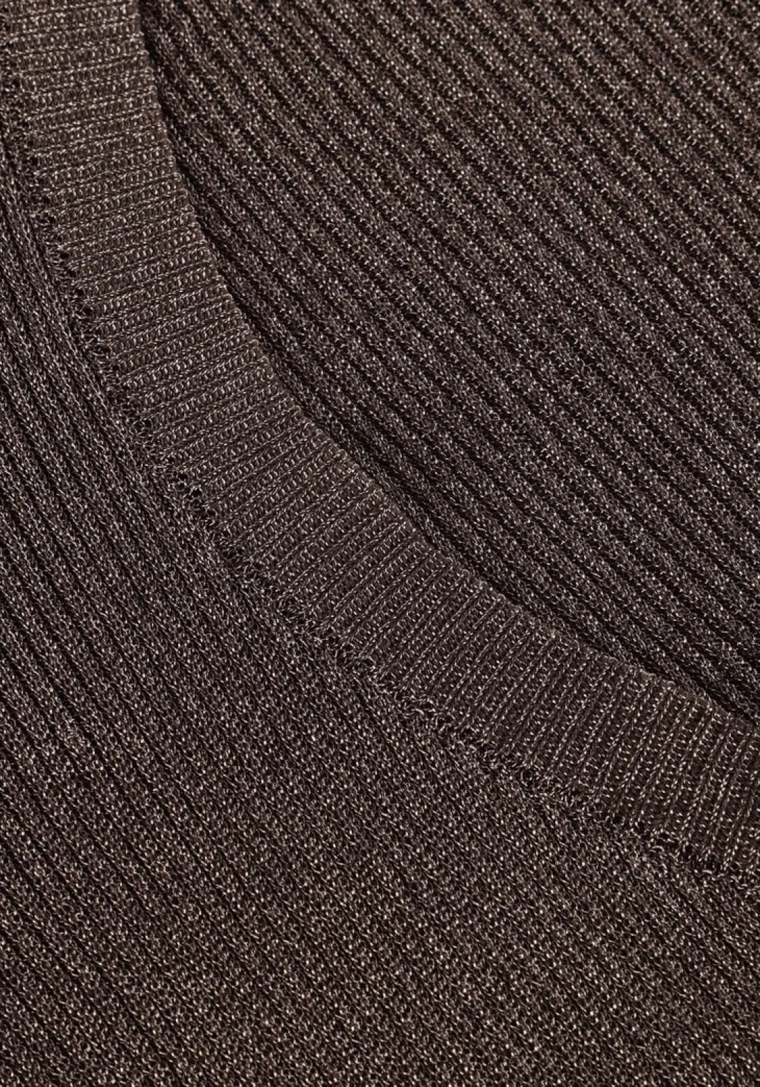 GESTUZ grijze t-shirt silvigz deep back blouse grijs