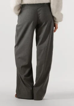 GESTUZ grijze wijde broek gzpaula melange mw wide pants grijs Best