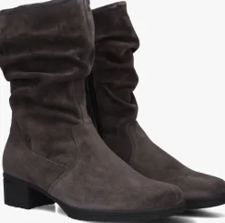 HARTJES grijze enkellaarsjes sue d laars grijs Sale