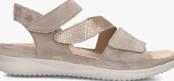 HARTJES grijze platte sandalen breeze grijs Online