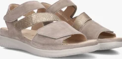 HARTJES grijze platte sandalen breeze grijs Online