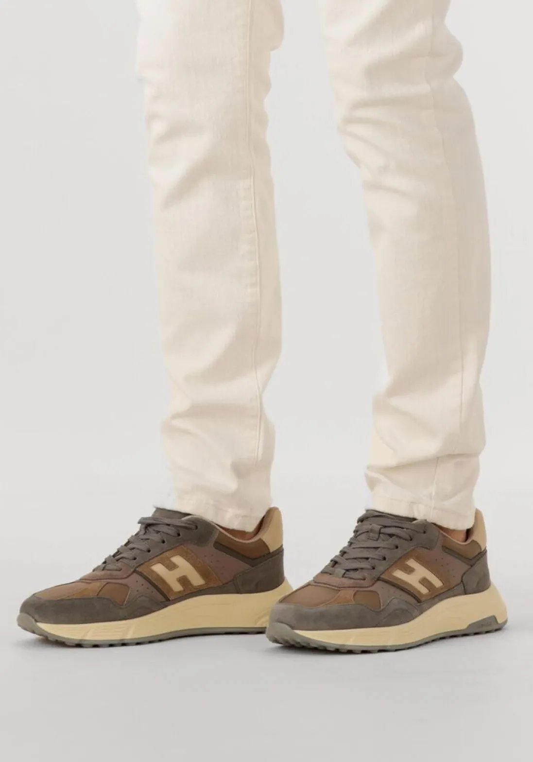 HOGAN grijze lage sneakers hyperlight allacciato h grijs Discount