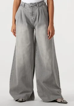 JANICE grijze wide jeans jeans wijde pijp stretch dollar grijs Outlet