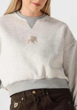 LOIS JEANS grijze sweater cropp over lichtgrijs Clearance