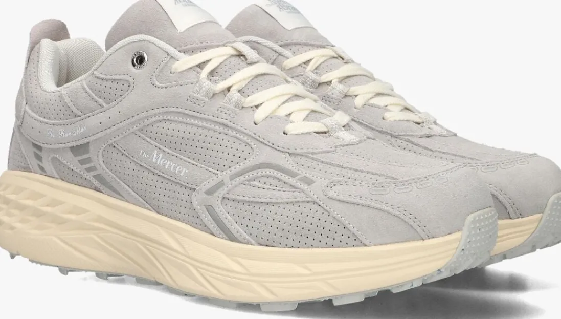 MERCER AMSTERDAM grijze lage sneakers the re-run max perforated grijs Sale