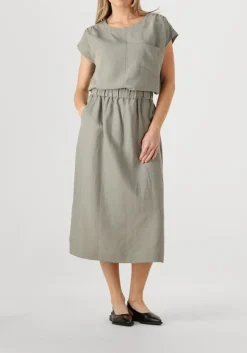 MOS MOSH grijze midirok mmenja alexis skirt grijs Online