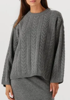 MOS MOSH grijze trui mmbryndis crewneck knit grijs Discount