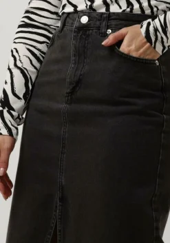 NOTRE-V grijze midirok denim maxi skirt grijs Clearance