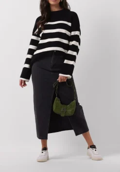 NOTRE-V grijze midirok denim maxi skirt grijs Clearance