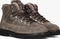NUBIKK grijze veterboots logan chad fur grijs Best
