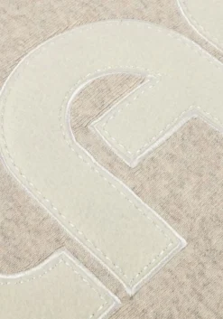 OLAF HUSSEIN grijze sjaal retro applique scarf.1 grijs