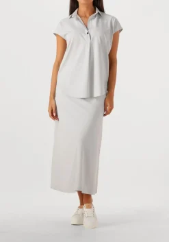 PENN & INK grijze midirok skirt grijs Online