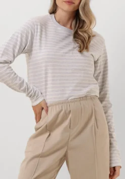 PENN & INK grijze tops & t-shirts 516 sweater stripe grijs Discount