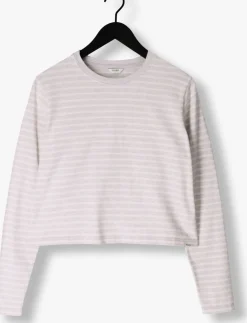 PENN & INK grijze tops & t-shirts 516 sweater stripe grijs Discount