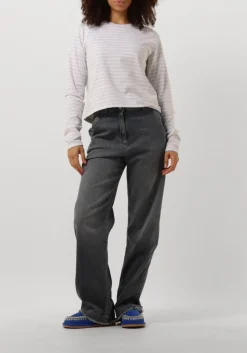 PENN & INK grijze tops & t-shirts 516 sweater stripe grijs Discount