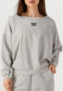 PENN & INK grijze trui sweater w25f1703 grijs Online