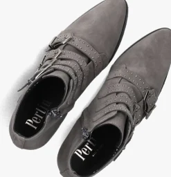 PERTINI grijze enkellaarsjes 12368 grijs Clearance